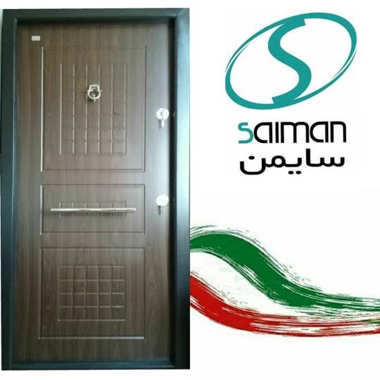 تصویر درب ضد سرقت سه قاب شطرنجی پی وی سی